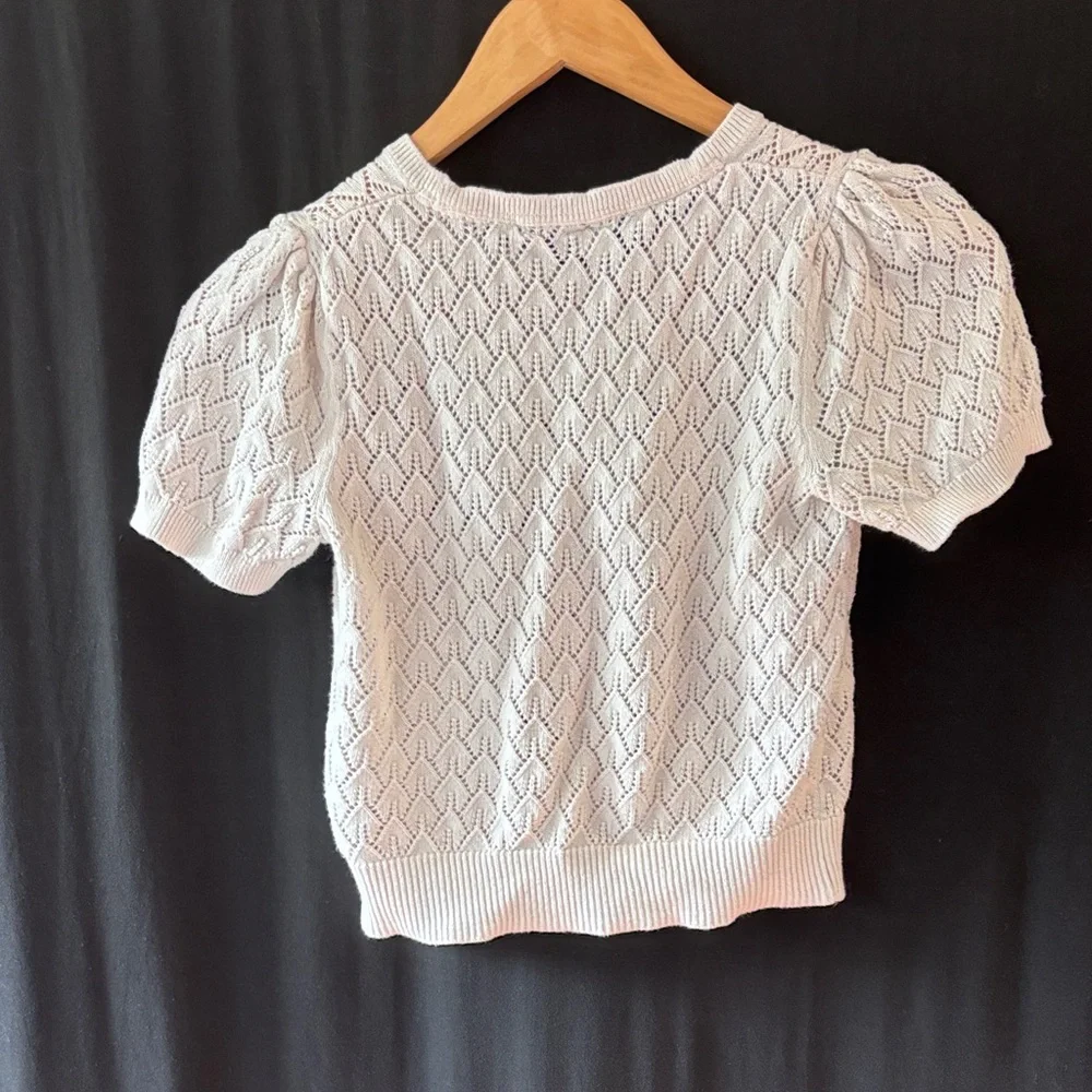 GAP Cream Knit short sleeve Top girls sz 10